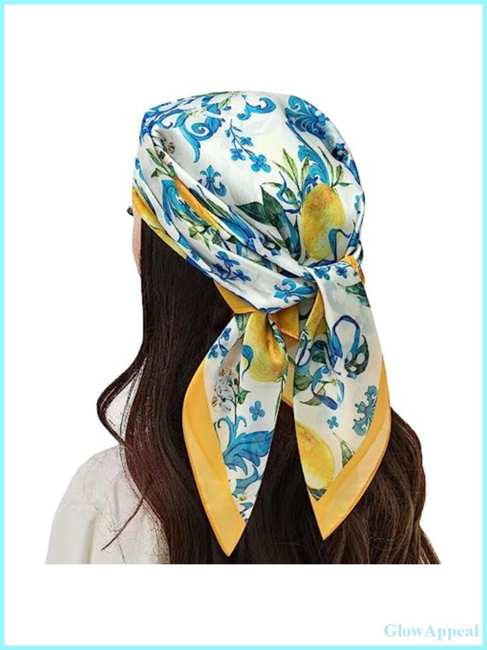 Silk Satin Scarf Square Head Scarves Fashion Neck Scarfs for Women 27 inch